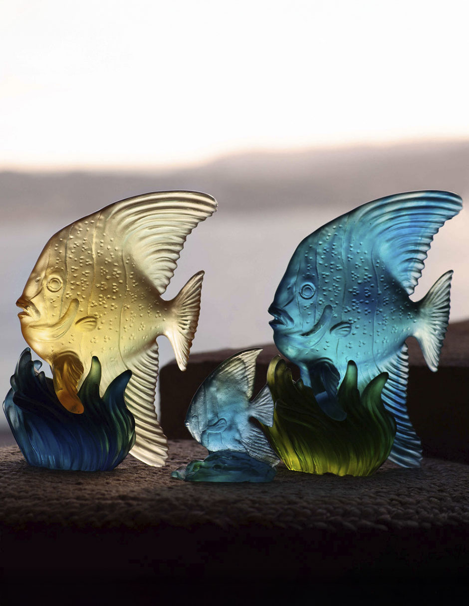 Escultura Poisson Platax Maya de cristal 4