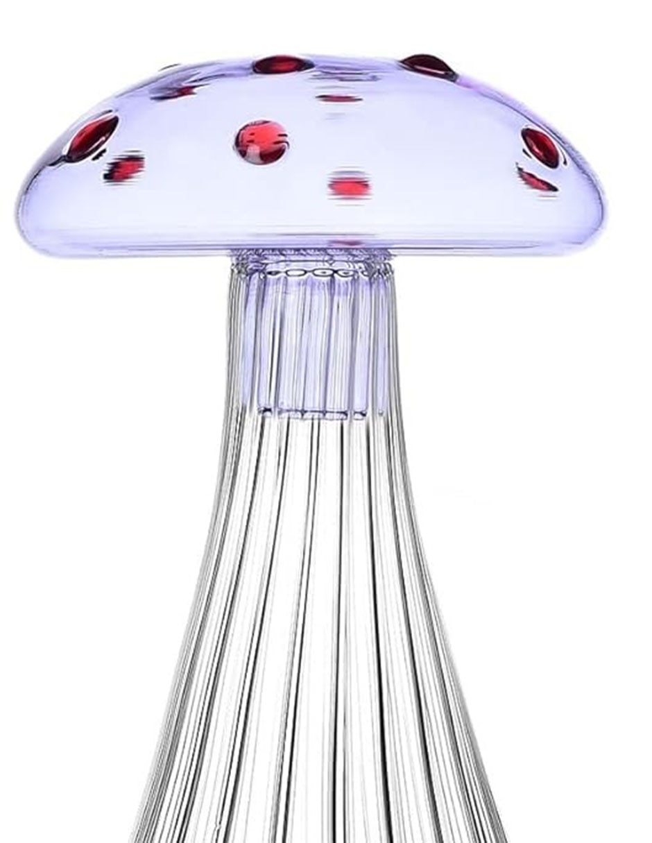 Botella de agua Alice Mushroom de vidrio 2