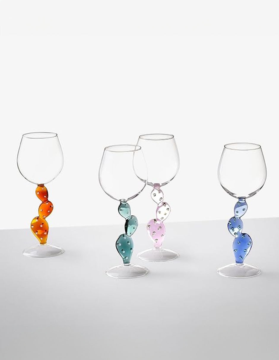 Copa para vino Desert Plants de cristal 2