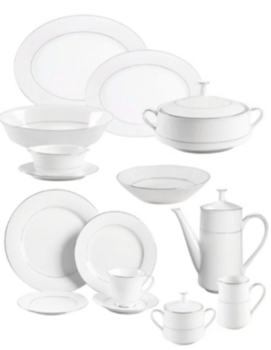 Vajilla cerrada Tahoe de porcelana para 12 personas