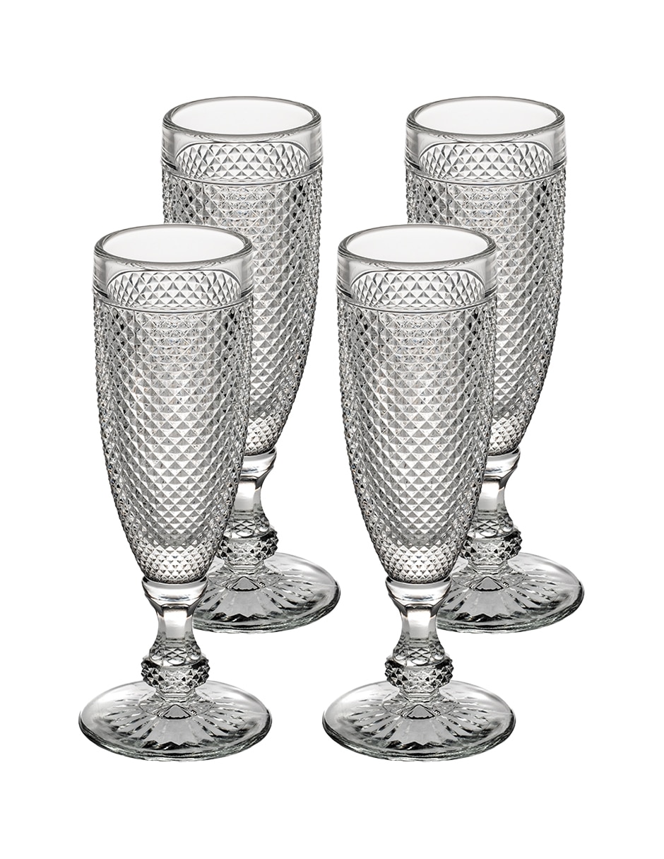 Set de copas para flauta Bicos de vidrio