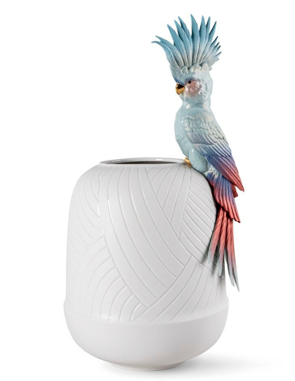 Jarrón Cacatua de porcelana