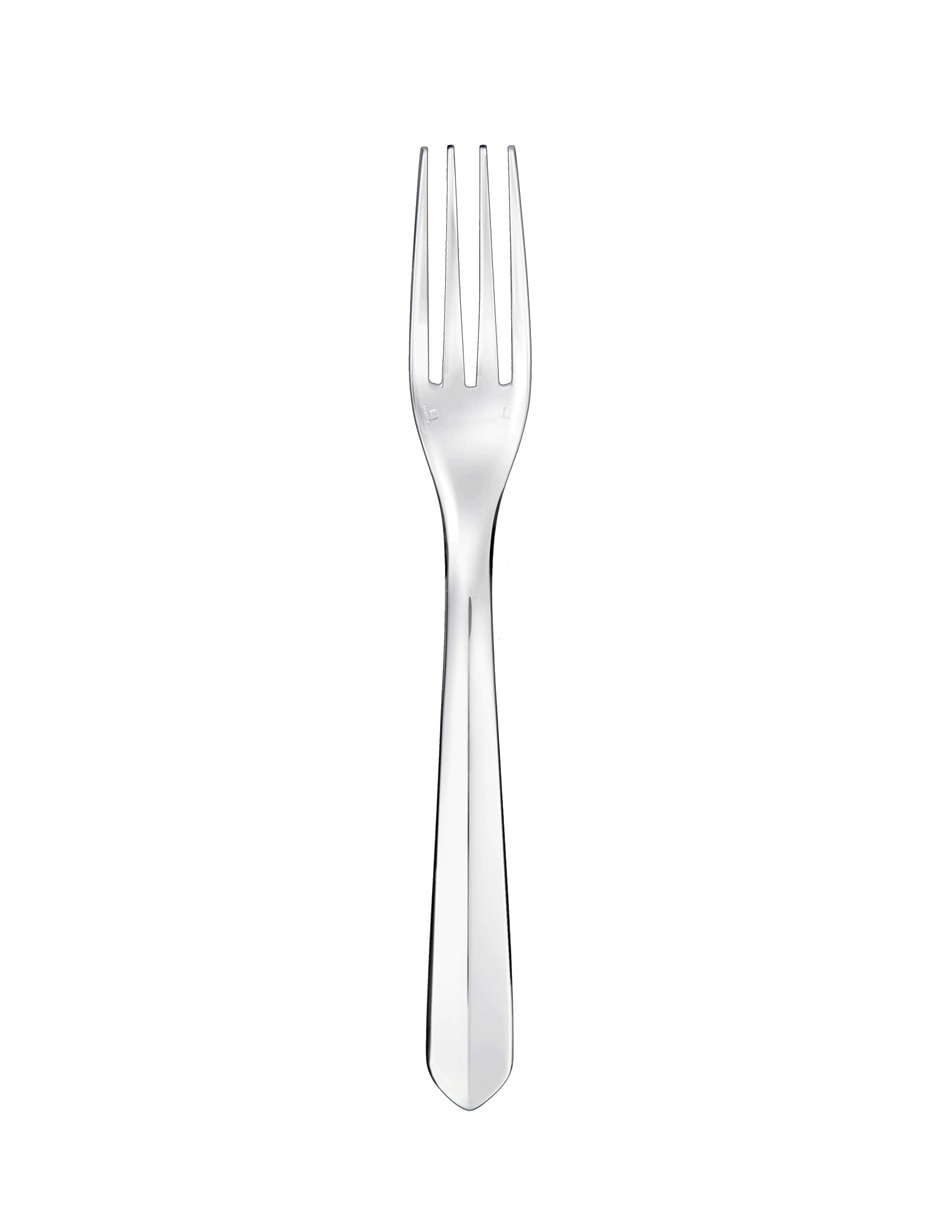 Tenedor para uso principal Infini de metal plateado