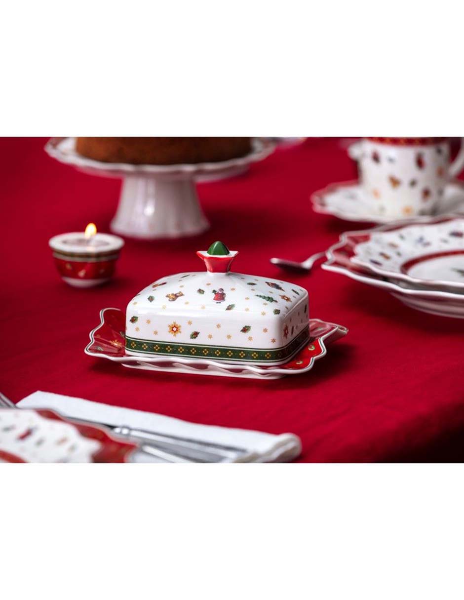 Mantequillero navideño Toy´s Delight de porcelana 2