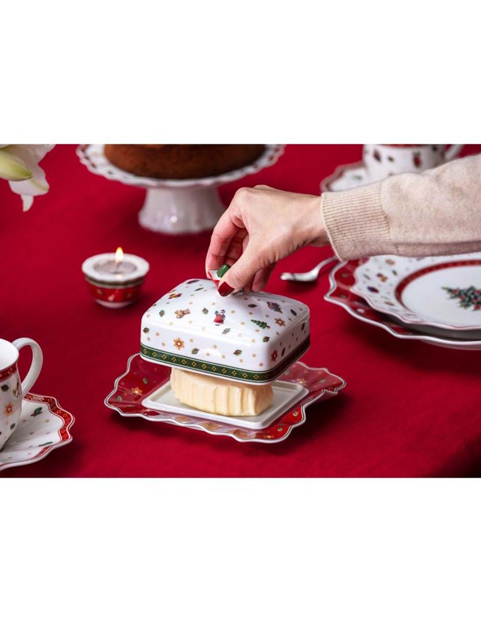 Mantequillero navideño Toy´s Delight de porcelana 3