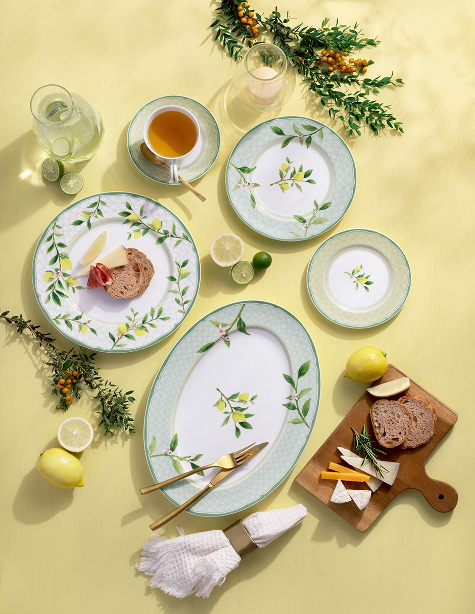 Vajilla cerrada Sorrento Breeze de porcelana para 12 personas 3