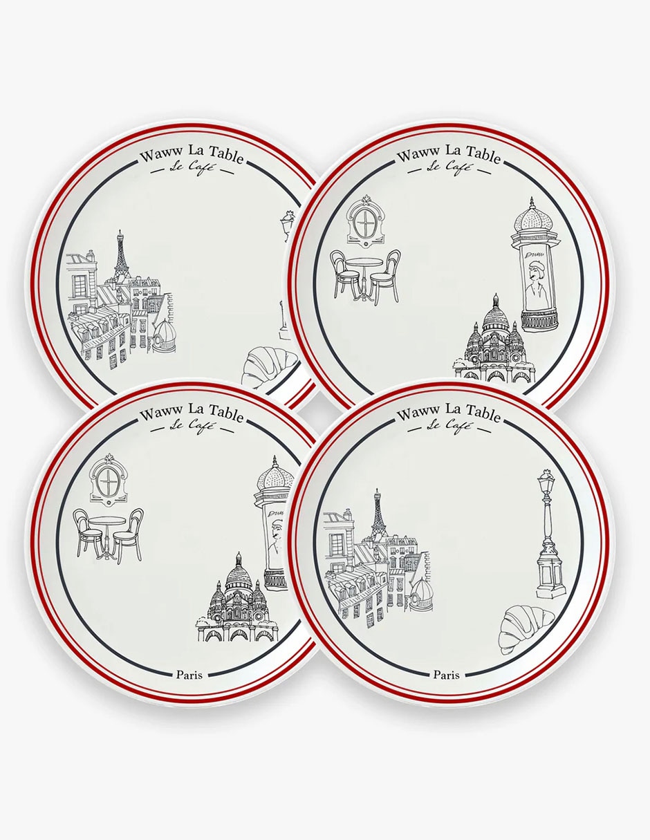 Set platos trinche Paris-Paris de porcelana 4 piezas 2