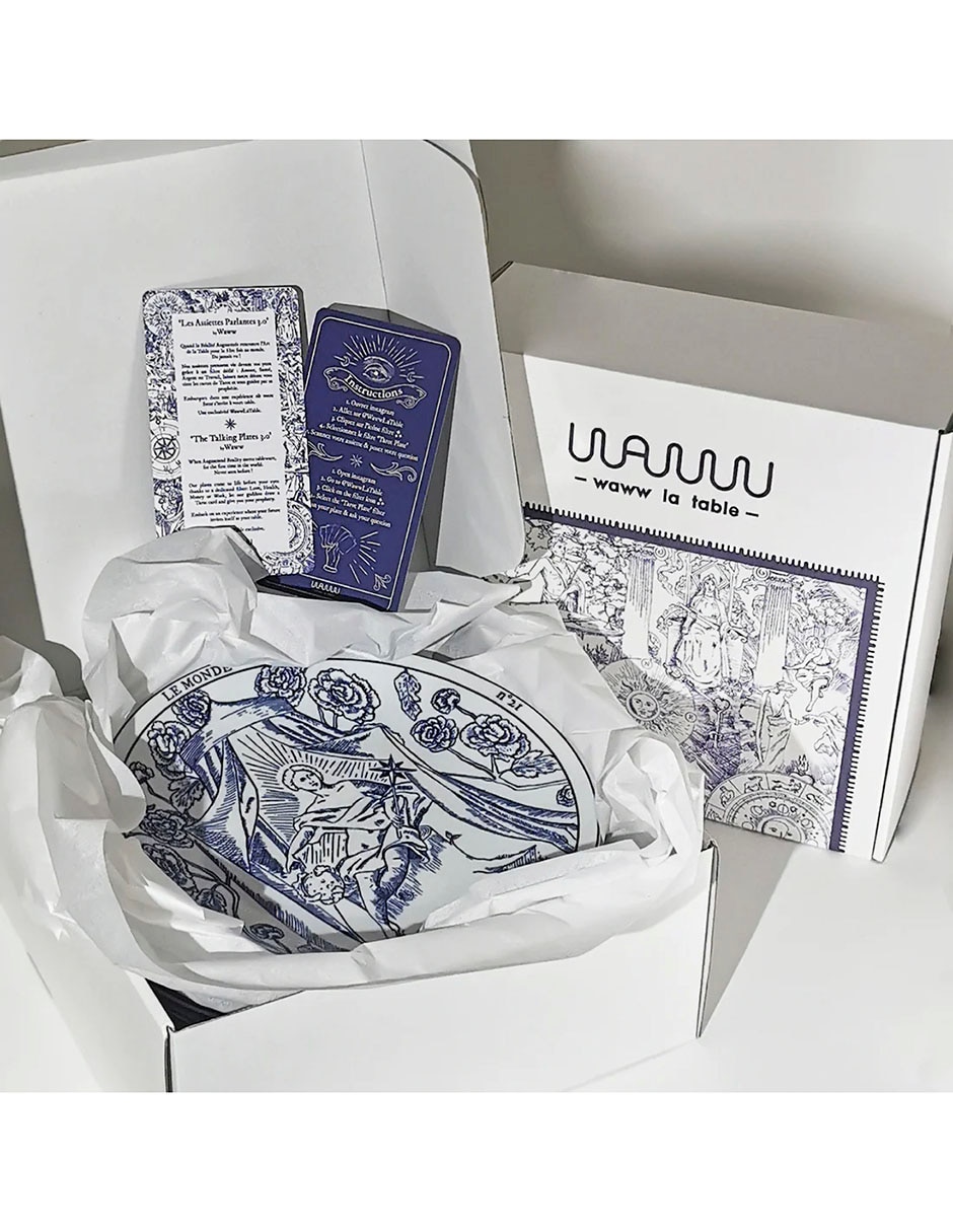 Set platos trinche Tarot de porcelana 4 piezas 3