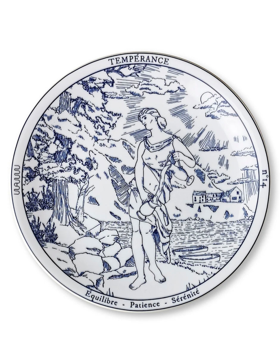 Set platos trinche Tarot de porcelana 4 piezas 4