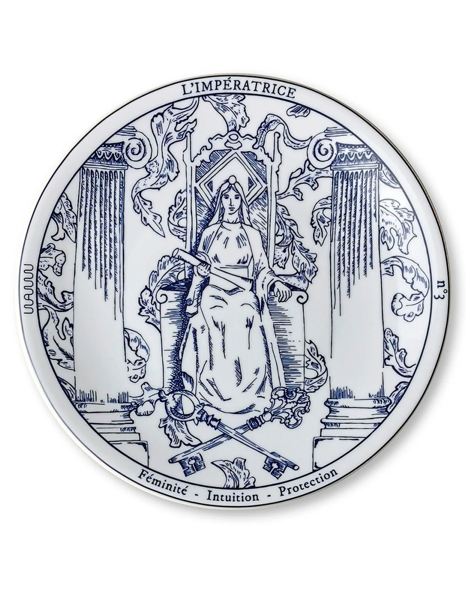 Set platos trinche Tarot de porcelana 4 piezas 5