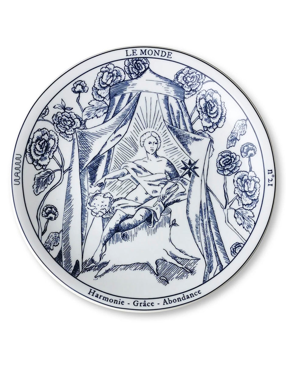 Set platos trinche Tarot de porcelana 4 piezas 6