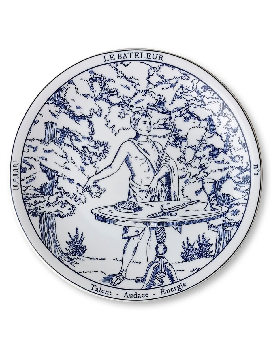Set platos trinche Tarot de porcelana 4 piezas 7