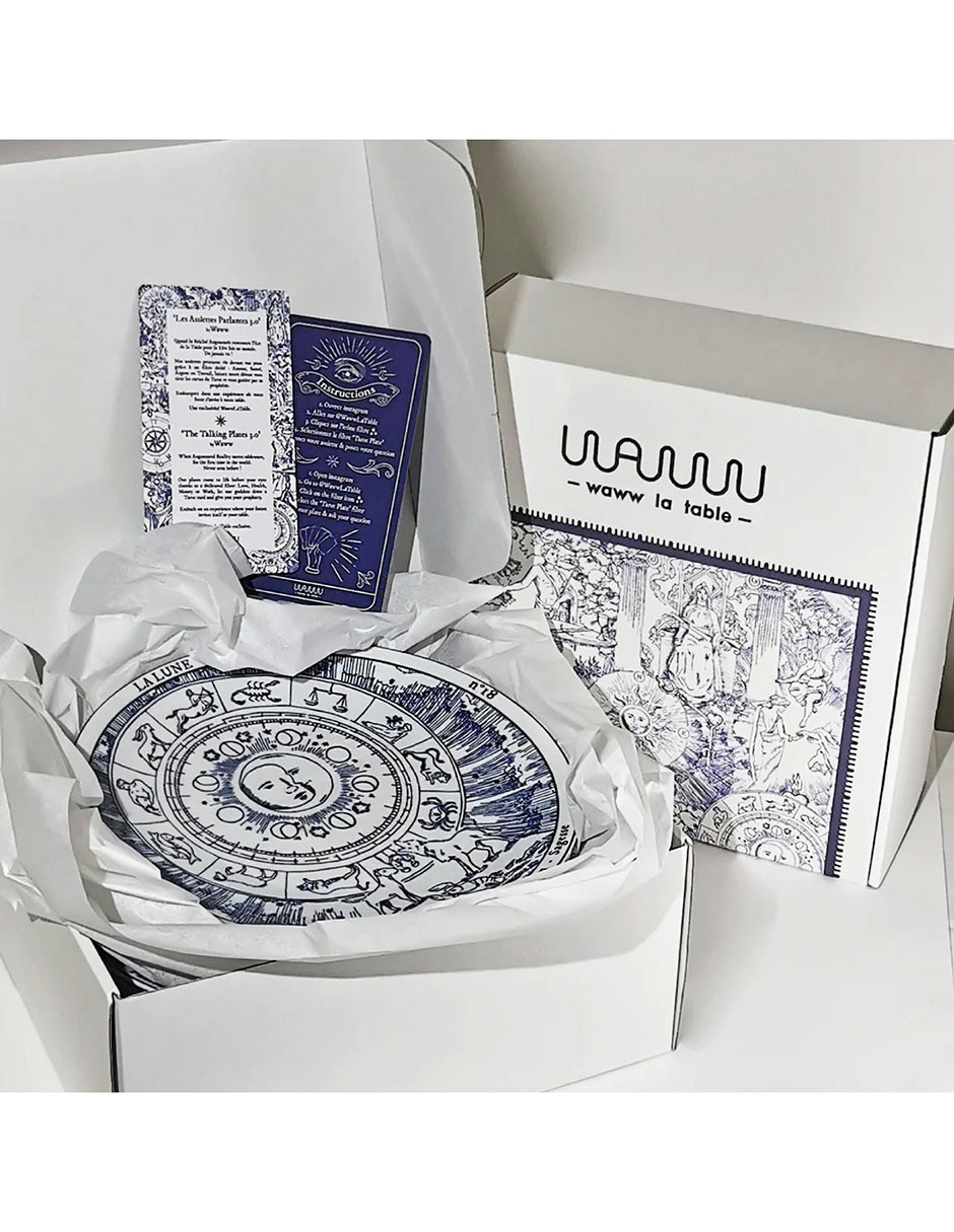 Set de platos trinche Tarot de porcelana 4 piezas 2