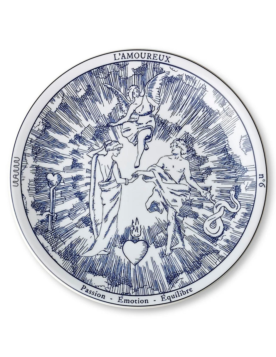 Set de platos trinche Tarot de porcelana 4 piezas 3