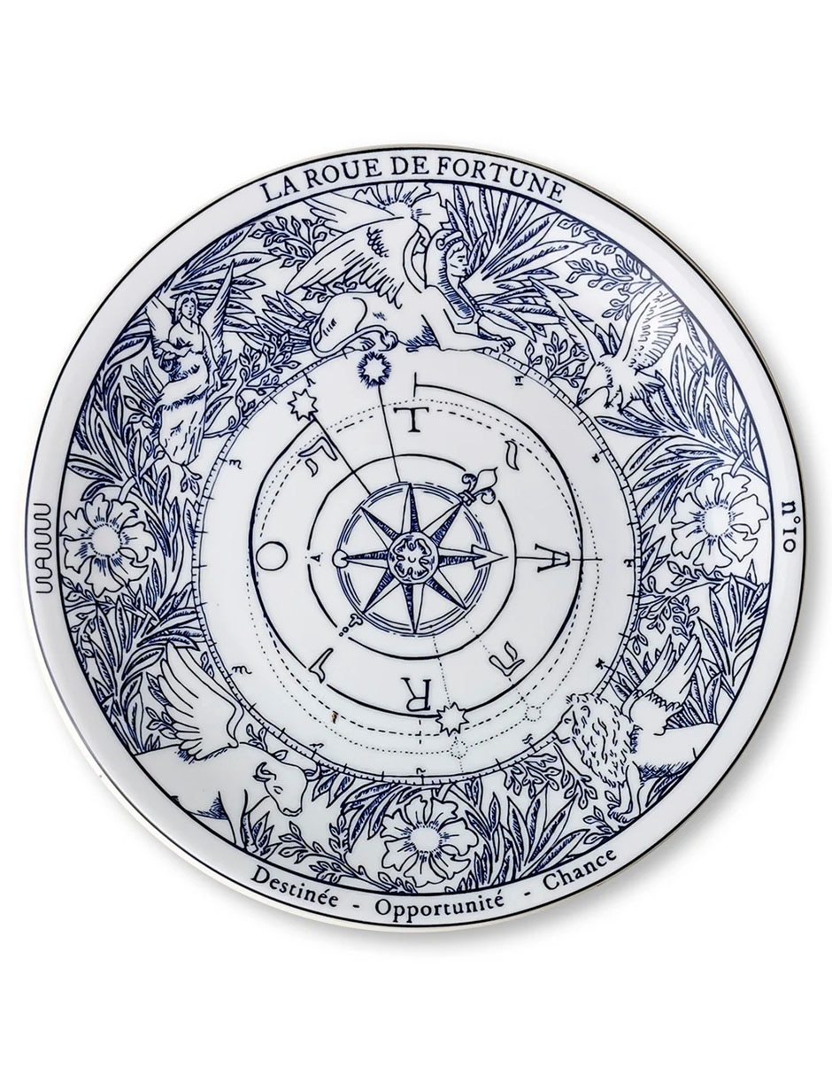 Set de platos trinche Tarot de porcelana 4 piezas 5