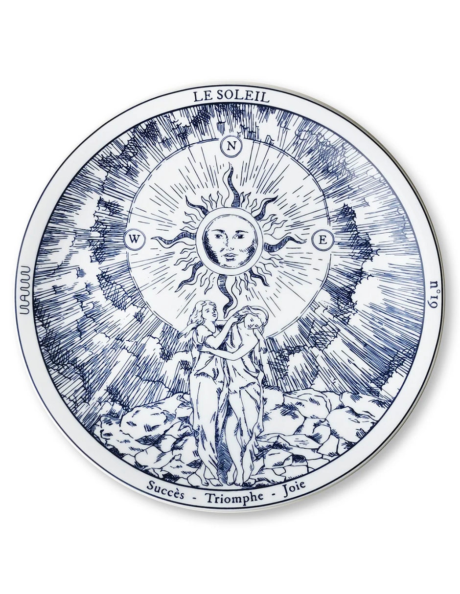 Set de platos trinche Tarot de porcelana 4 piezas 6