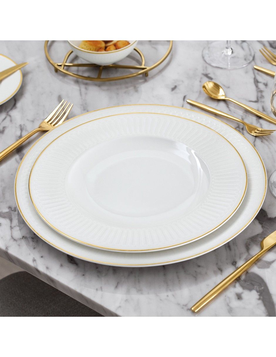 Plato base Chateau Septfontaines de porcelana 3