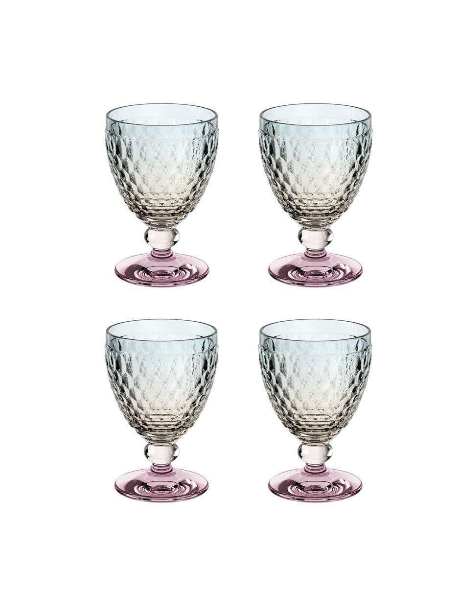 Set de copas para vino tinto Boston de cristal 4 piezas