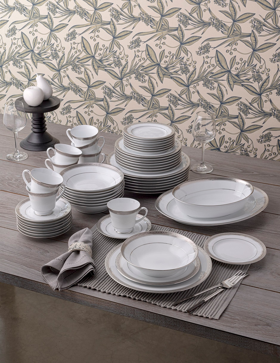 Vajilla cerrada de porcelana para 12 personas 4