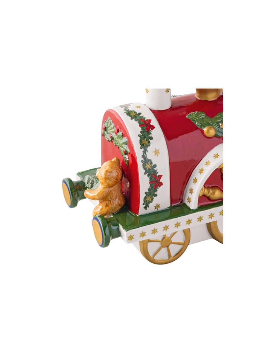 Figura decorativa de locomotora de porcelana 2