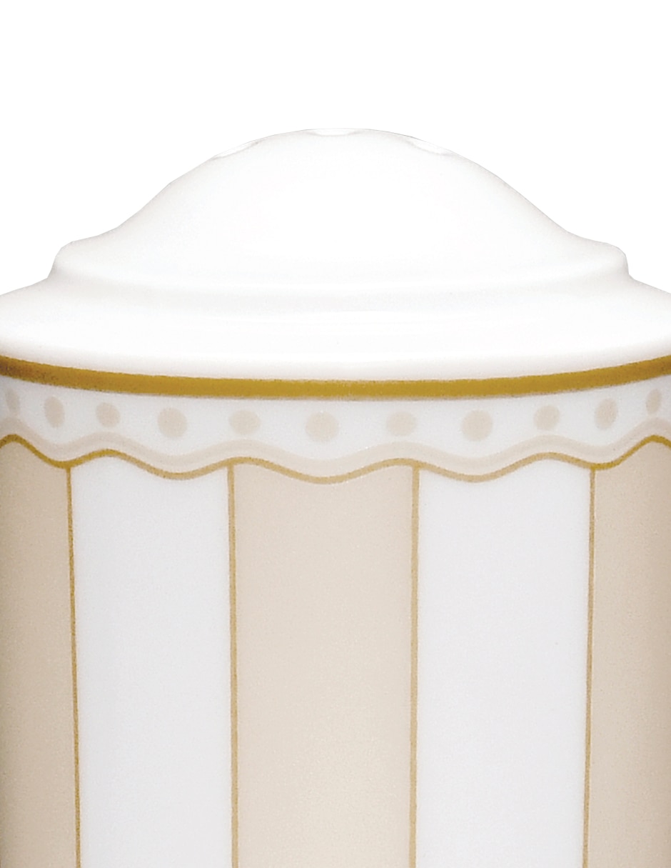 Set salero y pimentero Carnivale Champagne de porcelana 2