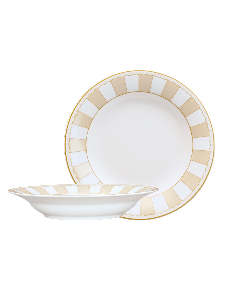 Plato sopa Carnivale Champagne de porcelana 3