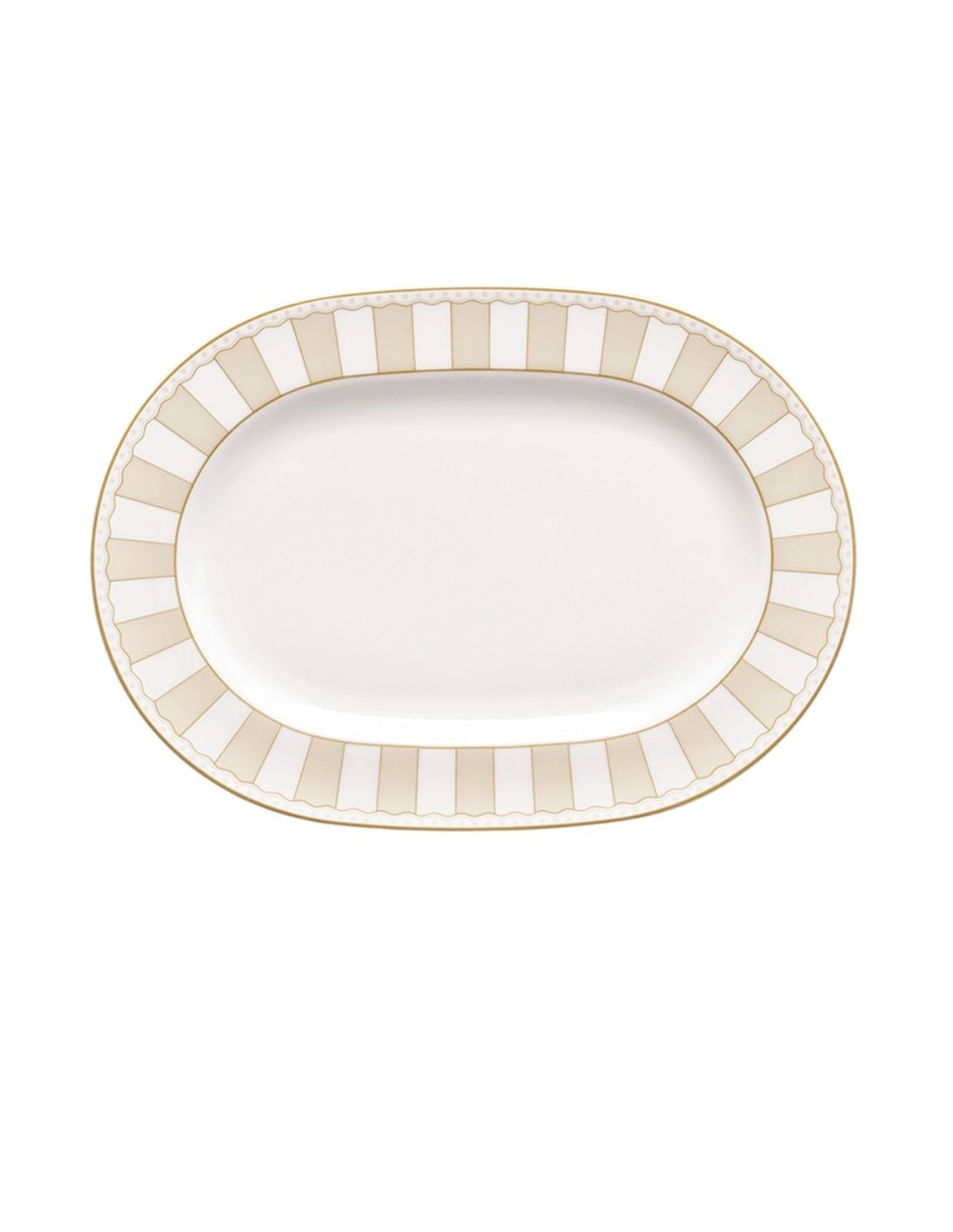 Plato Carnivale Champagne de porcelana