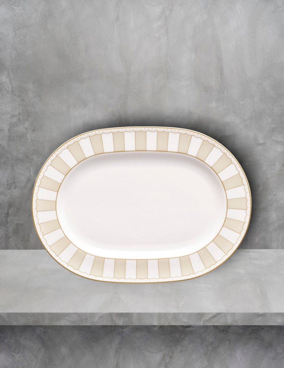 Plato Carnivale Champagne de porcelana 3