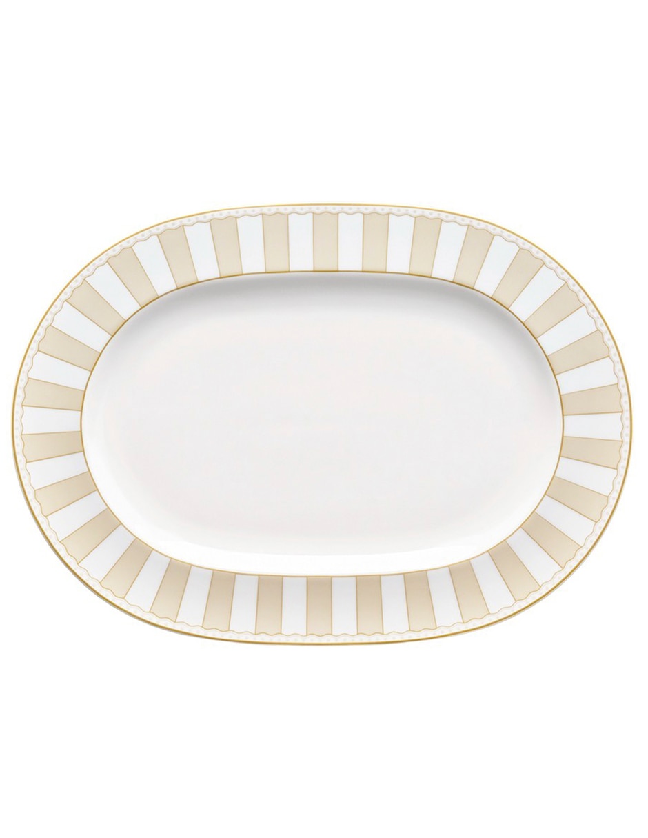 Plato Carnivale Champagne de porcelana