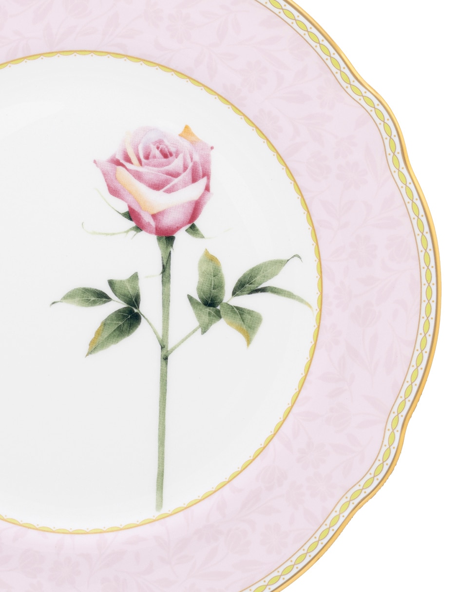 Plato ensalada HARVEST DREAM ROSA de porcelana 2
