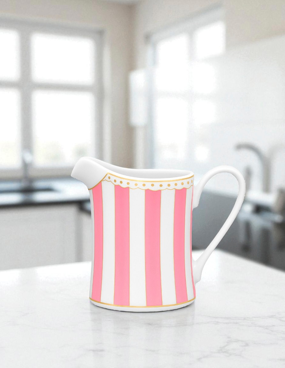 Cremera Carnivale pink de porcelana 3