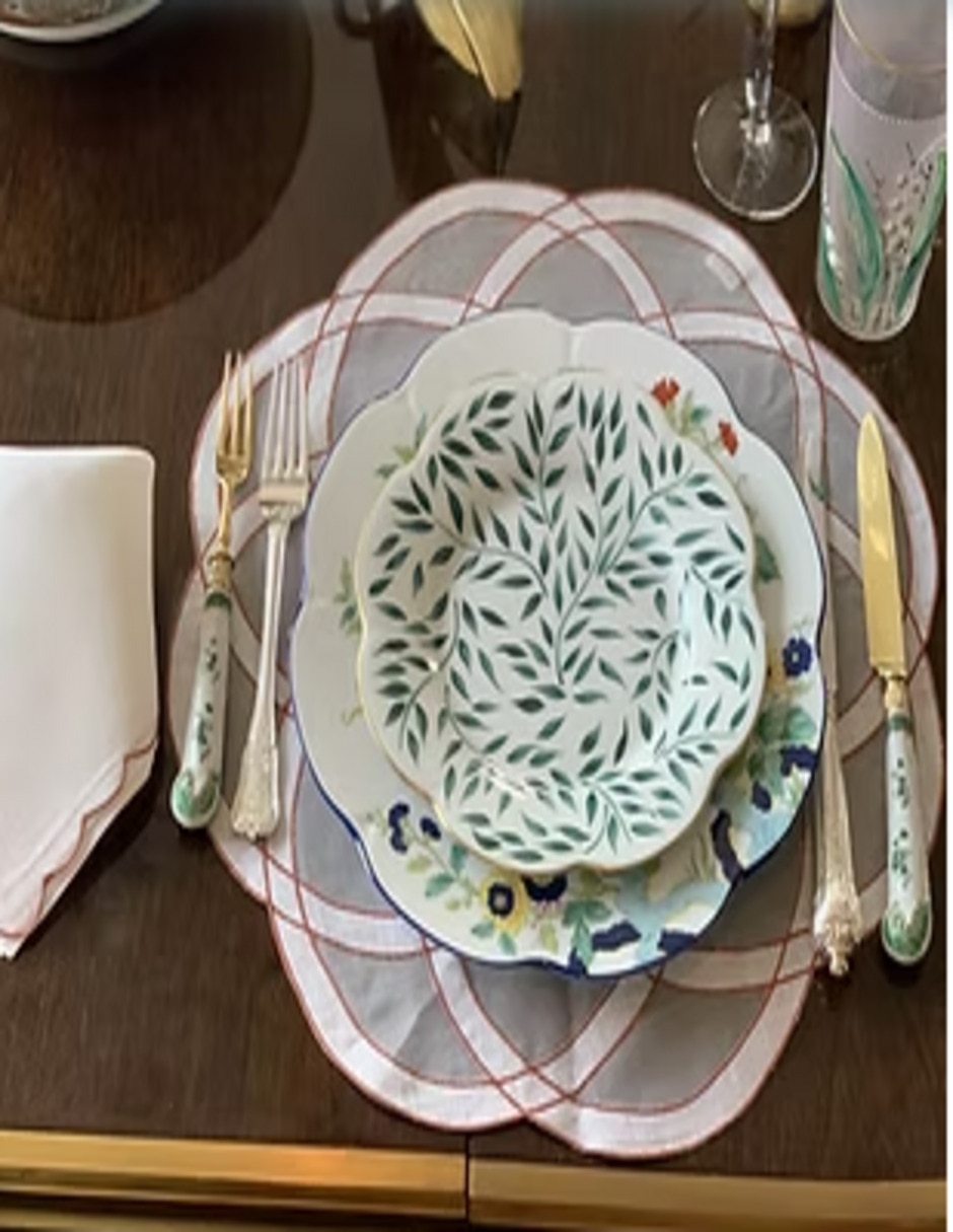 Plato ensalada Olivier Green de porcelana 3