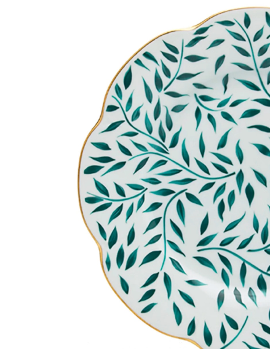 Plato sopa Olivier Green de porcelana 2
