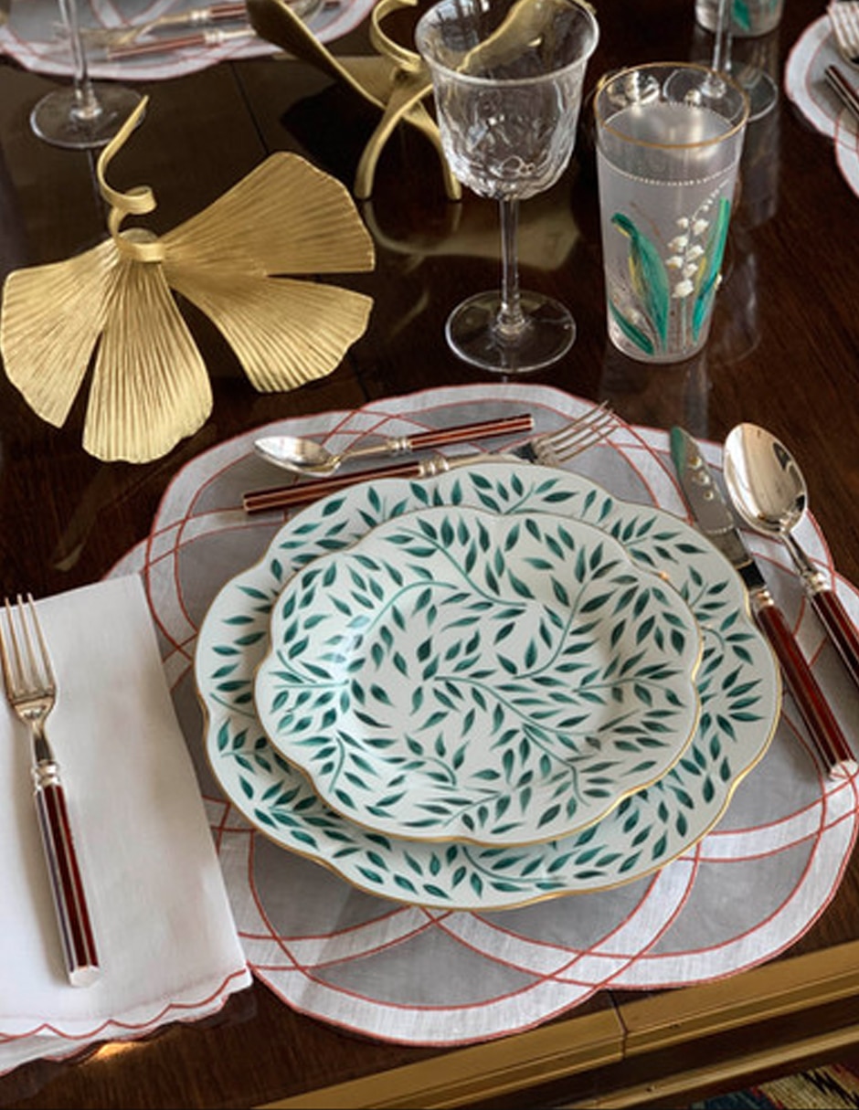 Plato sopa Olivier Green de porcelana 4