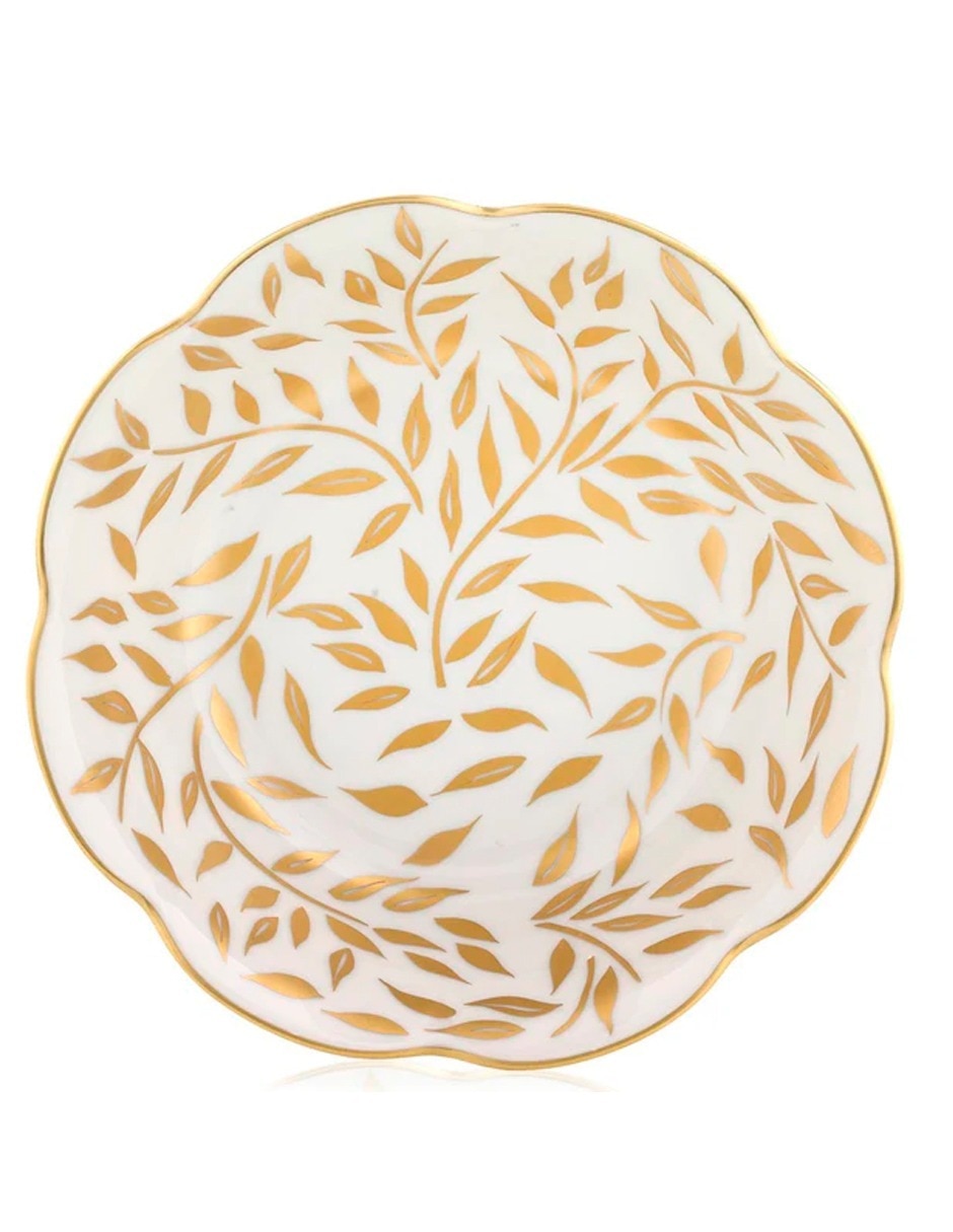 Plato Olivier Gold de porcelana