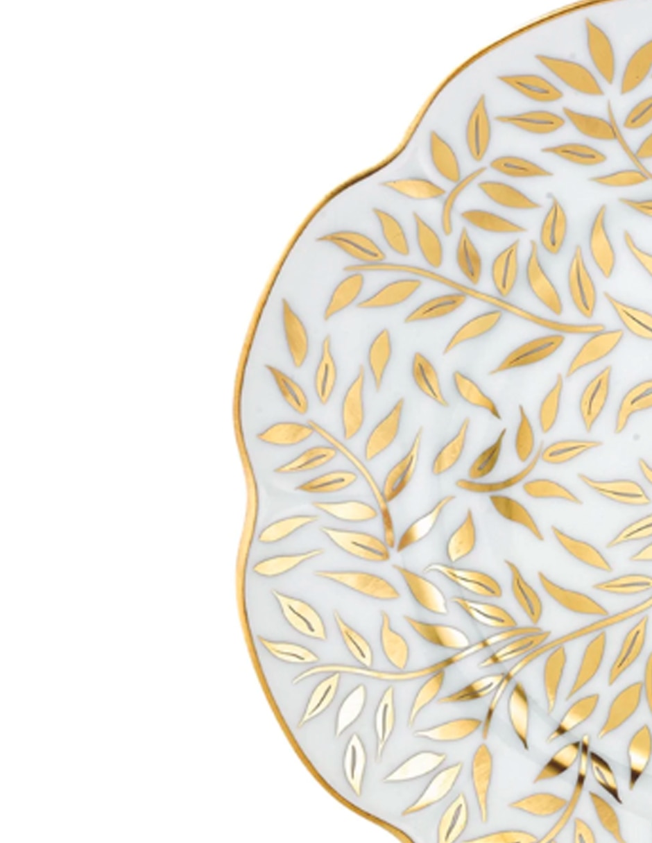 Plato Olivier Gold de porcelana 3