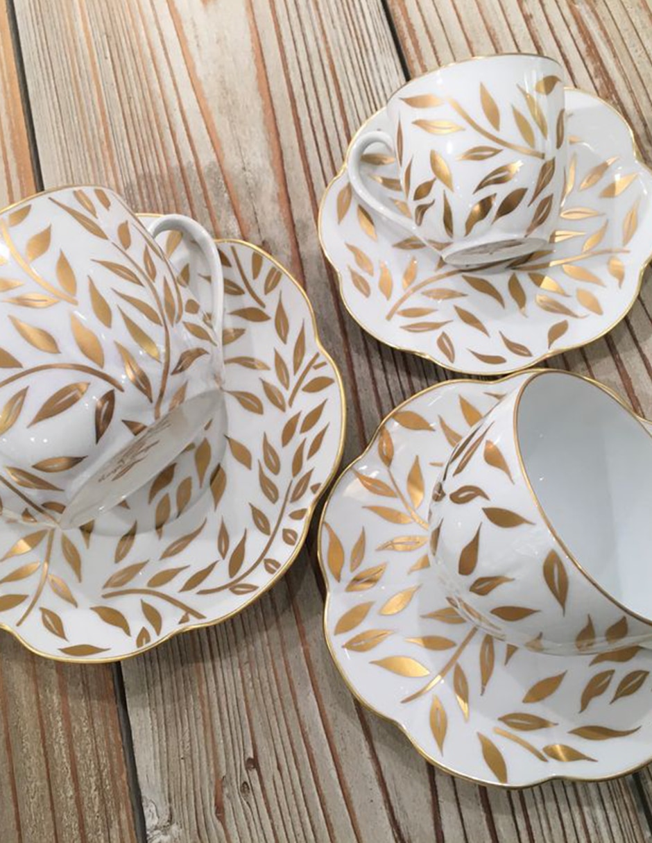Plato pan Olivier Gold de porcelana 2