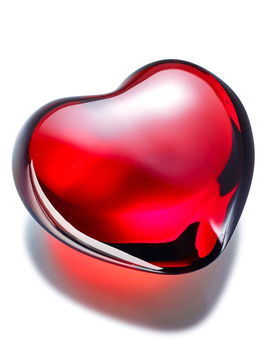Figura decorativa de corazón de cristal Figura decorativa de corazón de cristal